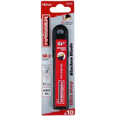 Лезвия сегментные для ножа HAISSER черные 10 шт 23505