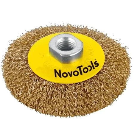 Щетка конусная NovoTools М14 латунированная