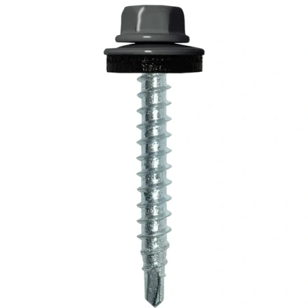 Саморіз покрівельний по дереву 4,8х35 мм 250 шт (7024 графітовий сірий)