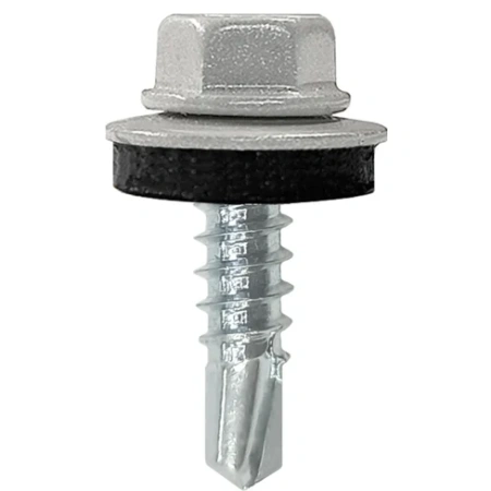 Саморіз покрівельний по металу 4,8х19 мм 250 шт (9006 сірий)