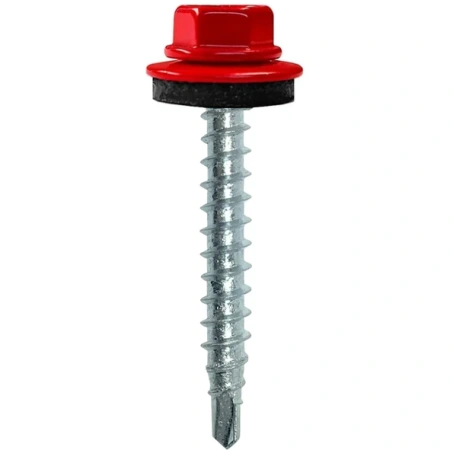 Саморіз покрівельний по дереву 4,8х35 мм 250 шт (3020 червоний)