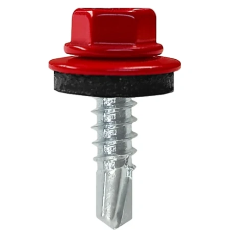 Саморіз покрівельний по металу 4,8х19 мм 250 шт (3020 червоний)