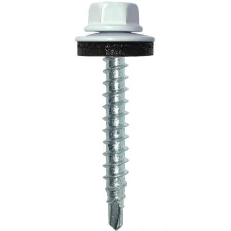 Саморіз покрівельний по дереву 4,8х35 мм 250 шт (9003 білий)