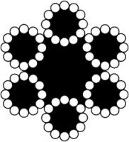 Трос стальной EN 12385-4 (DIN 3058, DIN 3059), 6x12-FC