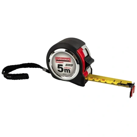 Рулетка HAISSER 5 м x 25 мм нейлоновая с магнитом 22015