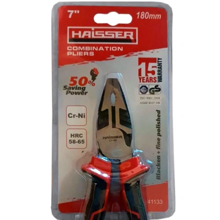 Плоскогубцы HAISSER 180 мм фосфатированно-шлифованные 41133