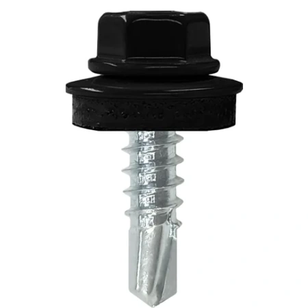 Саморіз покрівельний по металу 4,8х19 мм 250 шт (9005 чорний)