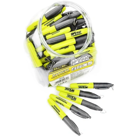 Маркер перманентный Werk черный 93 мм 80 шт 23125