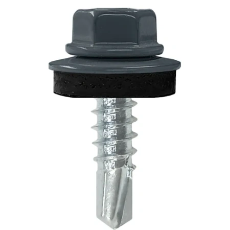 Саморіз покрівельний по металу 4,8х19 мм 250 шт (7016 антрацитово-сірий)