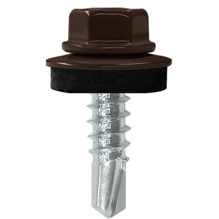 Саморіз покрівельний по металу 4,8х19 мм 250 шт (8019 сіро-коричневий)