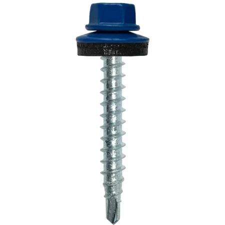 Саморіз покрівельний по дереву 4,8х35 мм 250 шт (5005 синій)
