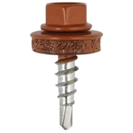 Саморіз покрівельний по металу 4,8х19 мм 250 шт (8004 теракотовий)