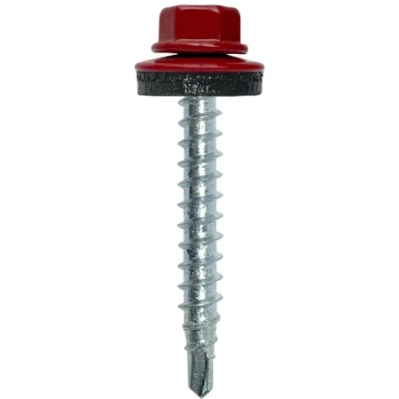 Саморіз покрівельний по дереву 4,8х35 мм 250 шт (3011 червоно-коричневий)