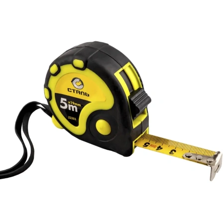 Рулетка Сталь 5 м х 19 мм 22203